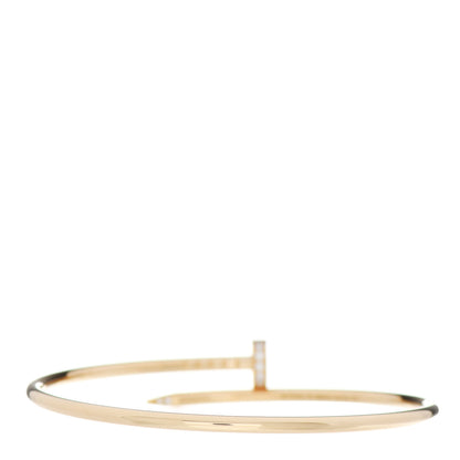 Cartier 18K Yellow Gold Diamond Small Juste Un Clou Bracelet 16 2 of 4