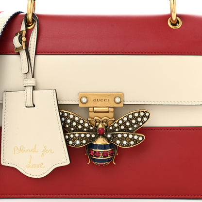 Gucci Calfskin Sylvie Web Small Queen Margaret Top Handle Bag Hibiscus Red Mystic White 8 of 10
