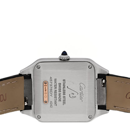 Cartier Stainless Steel 18K Pink Gold Alligator 27.5mm Santos Dumont Quartz Watch 4 of 5