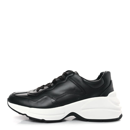 Gucci Apollo Calfskin Mens Rhyton Sneakers 7.5 Black 1 of 8