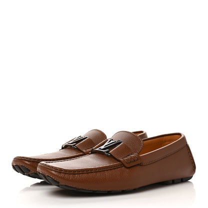 Louis Vuitton Calfskin Mens Monte Carlo Car Shoe Moccasin Loafers 8.5 Brown 3 of 8