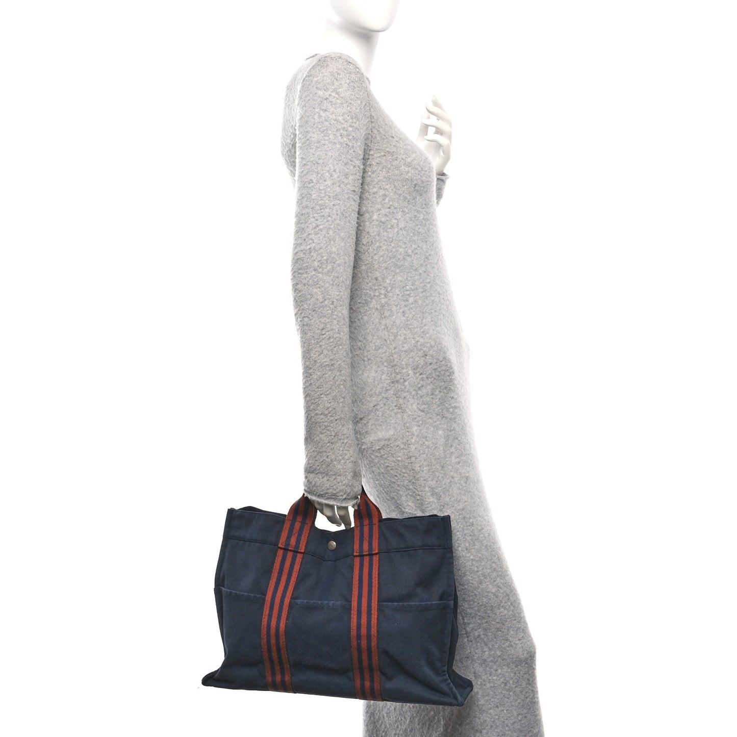 Canvas Herline Tote MM Navy