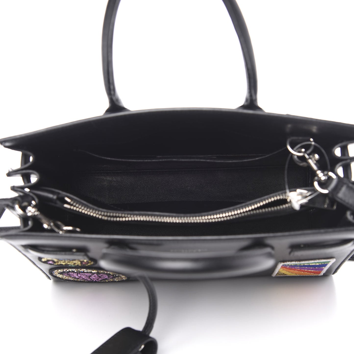 Calfskin Patchwork Baby Sac De Jour Black Multi