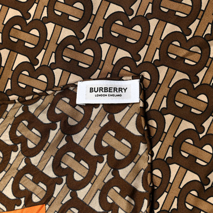 Burberry Silk Monogrammed TB Print Square Scarf Orange 3 of 3