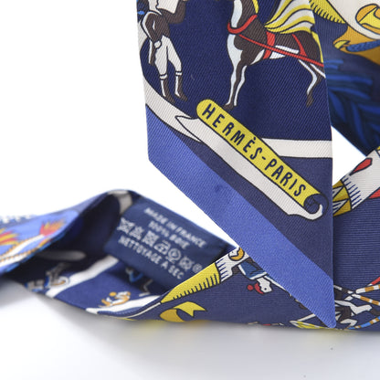 Hermes Silk Exposition Universelle Twilly Bleu Jaune Vif Rouge 5 of 5