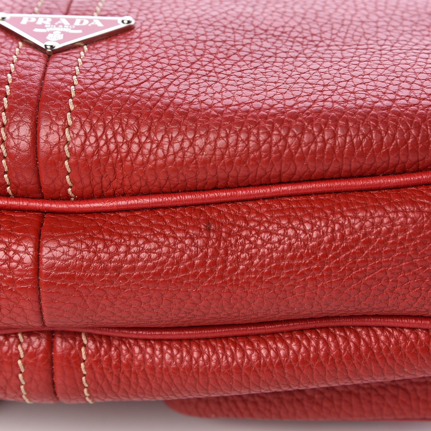 Prada Vitello Daino Hobo Rosso 14 of 14