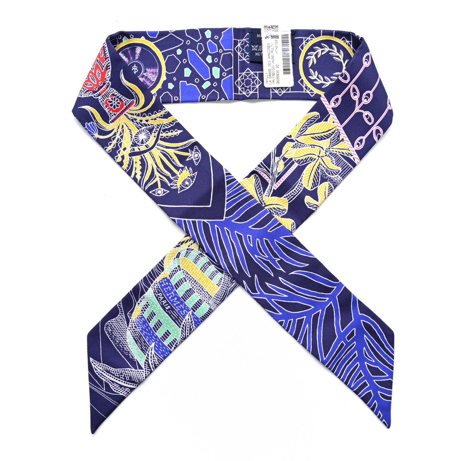 Hermes Silk La Danse Des Amazones Twilly Indigo Jaune Multicolor 1 of 4