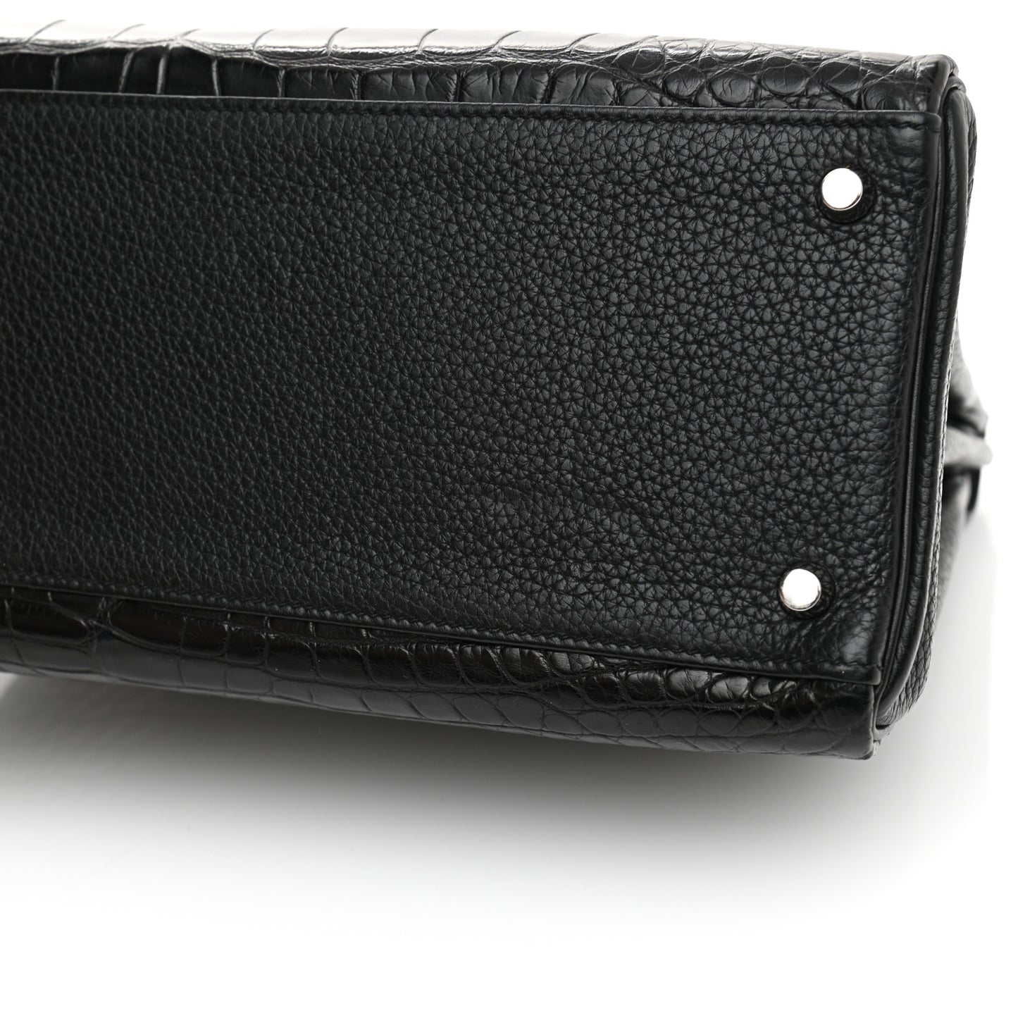 Matte Taurillon Clemence Box Kelly Retourne 35 Black