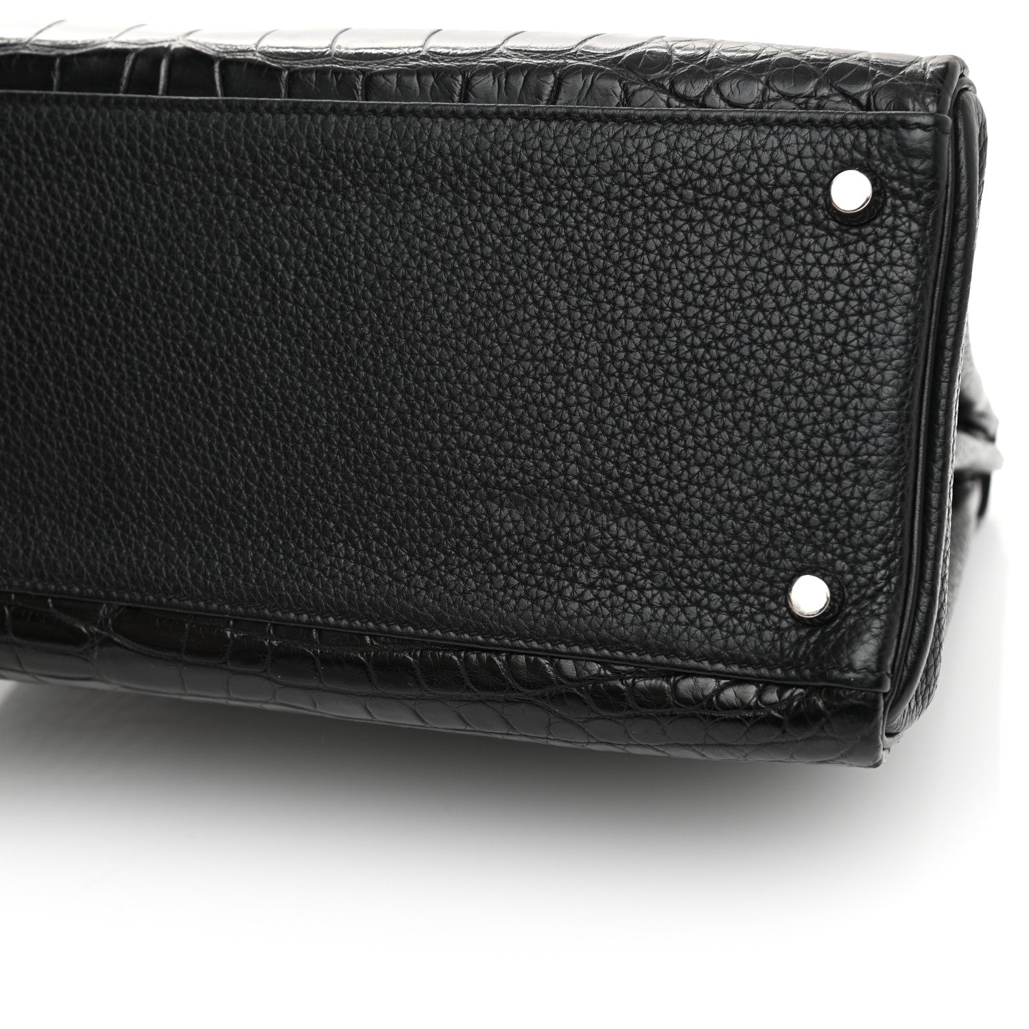 Hermes Matte Taurillon Clemence Box Kelly Retourne 35 Black 15 of 16