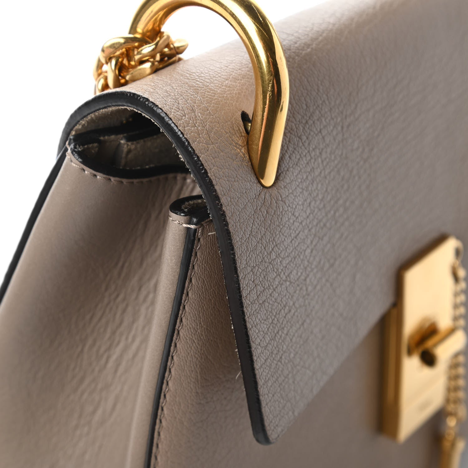 Chloe Grained Lambskin Drew Shoulder Bag Motty Grey 11 of 11