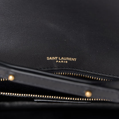 Saint Laurent Suede Calfskin Monogram Le Sept Chain Bag Black 6 of 11