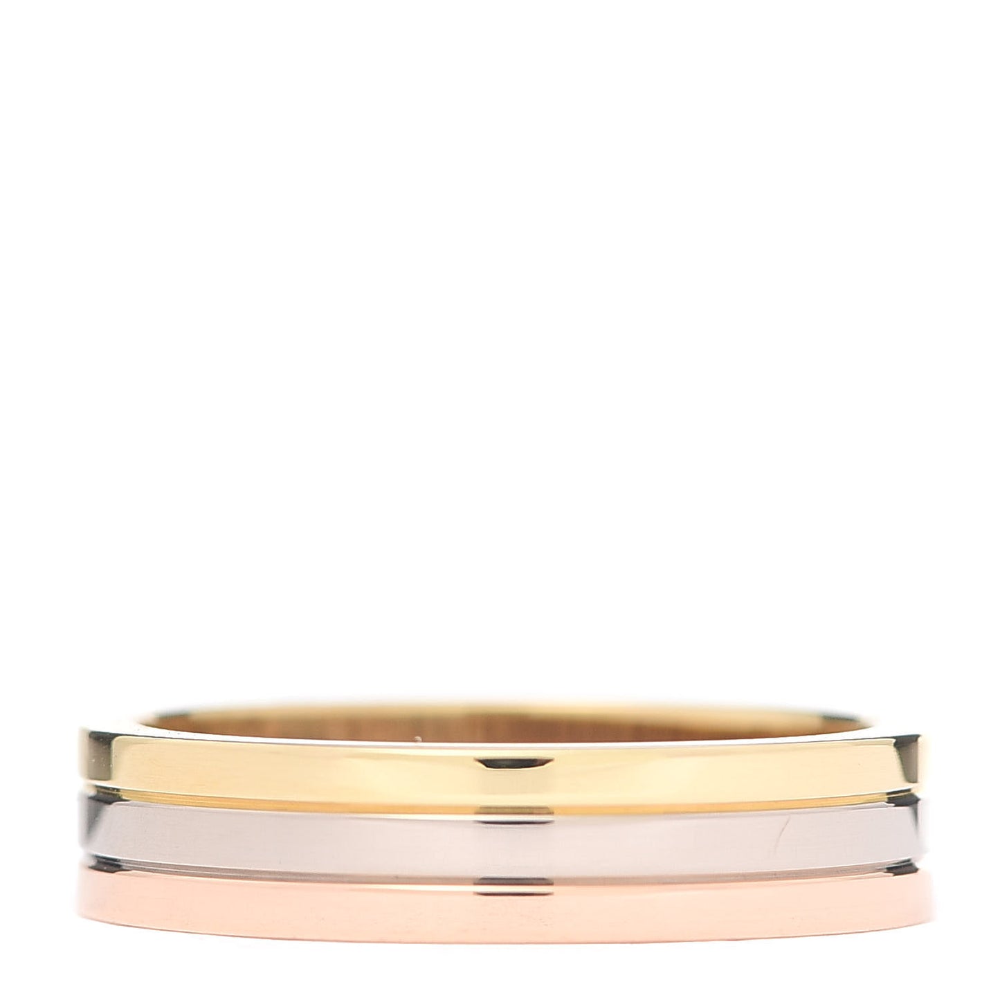 18K Pink White Yellow Gold 4.8mm Vendome Louis Cartier Wedding Band Ring 56 7.5