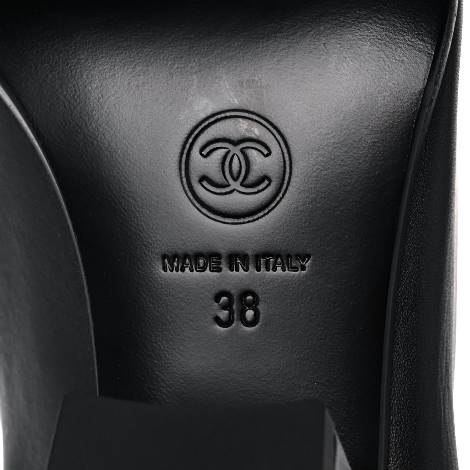 Chanel Calfskin CC Fold Over Boots 38 Black Brown 6 of 11