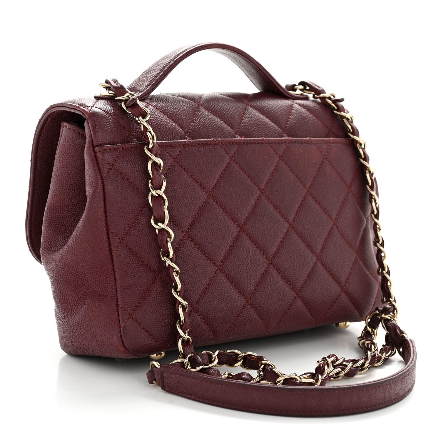Chanel Caviar Quilted Small Business Affinity Flap Burgundy 3 of 12
