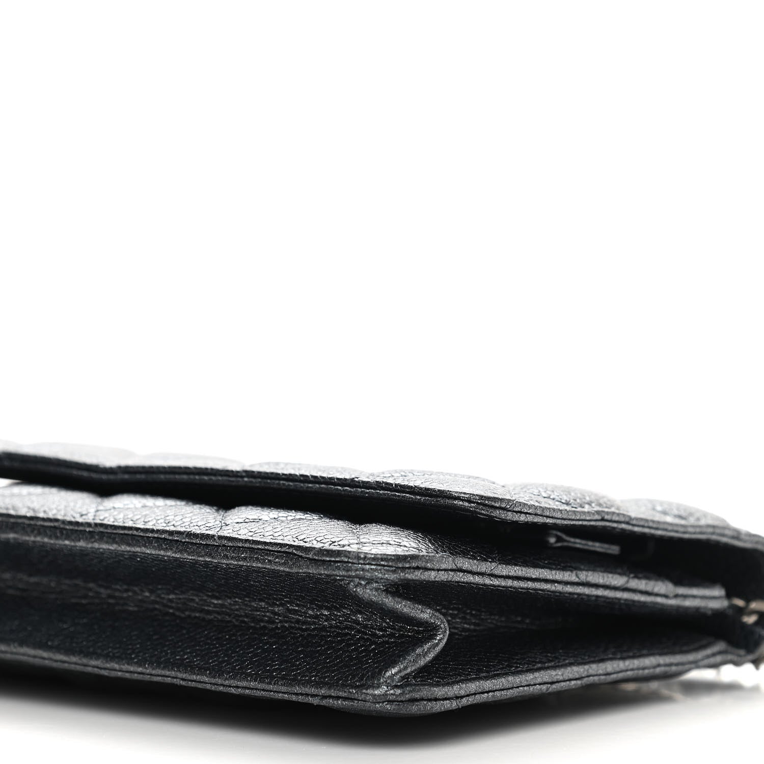 Chanel Iridescent Caviar Quilted Wallet On Chain WOC Black 11 of 11