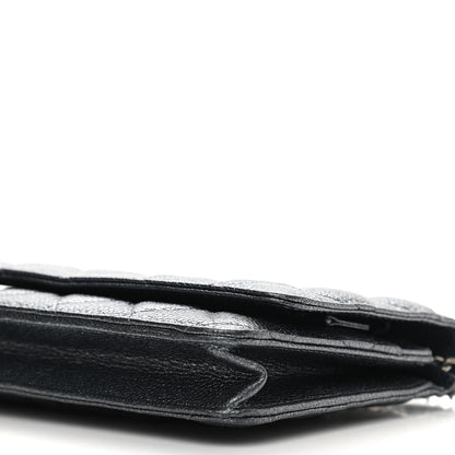 Chanel Iridescent Caviar Quilted Wallet On Chain WOC Black 11 of 11