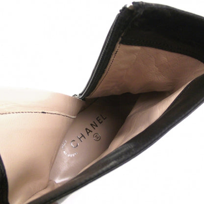 Chanel Leather Ankle Boots 38 Black 8 of 8