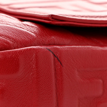 Fendi Nappa FF 1974 Embossed Large Baguette Fragola 11 of 11