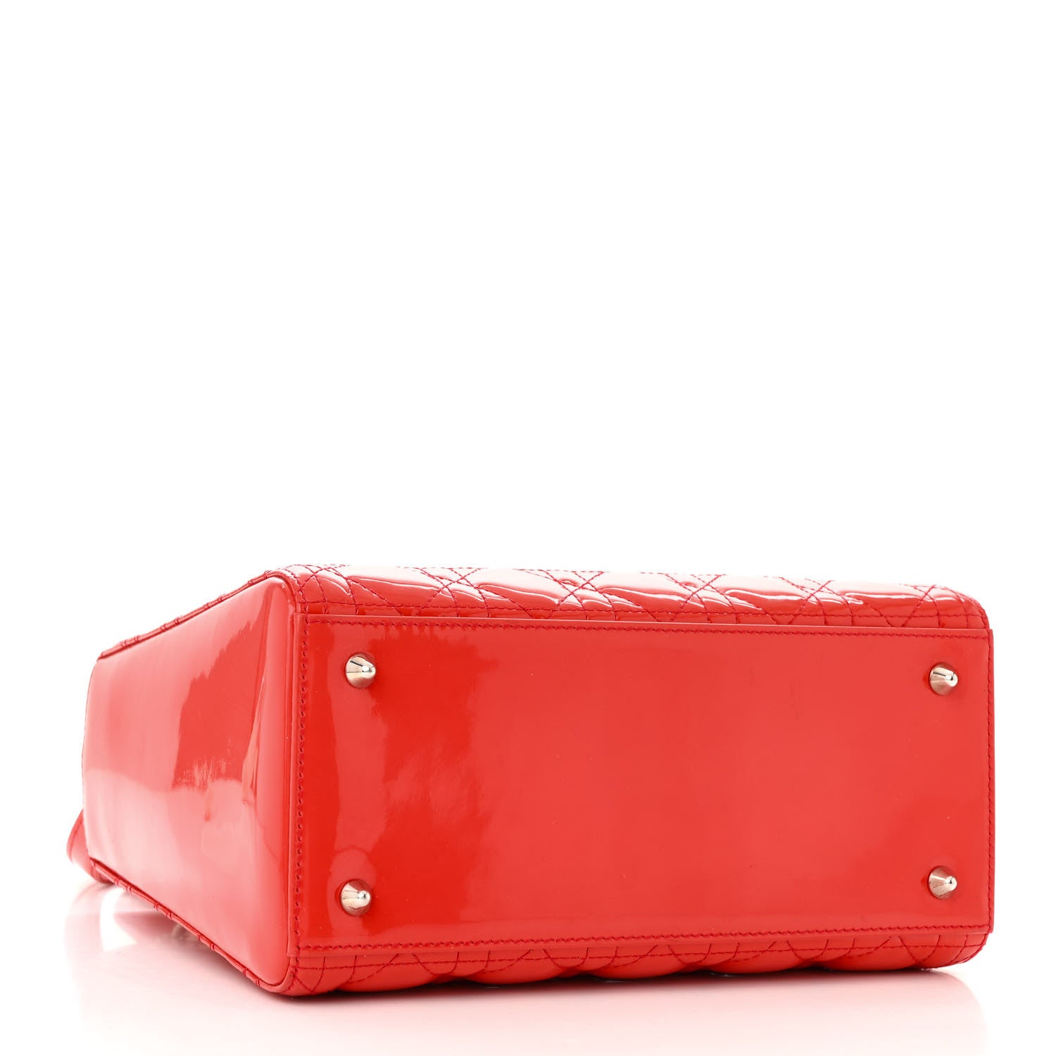 Christian Dior Patent Cannage Medium Lady Dior Red 4 of 10