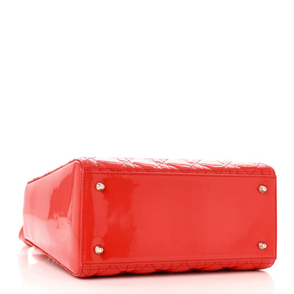 Christian Dior Patent Cannage Medium Lady Dior Red 4 of 10