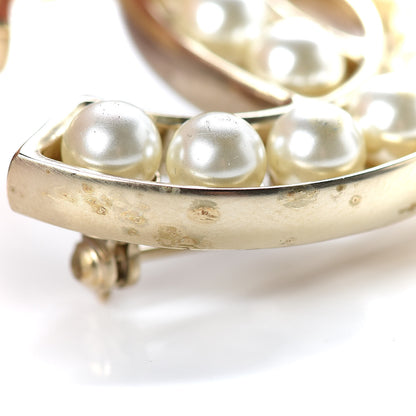Chanel Pearl CC Brooch Gold 5 of 9
