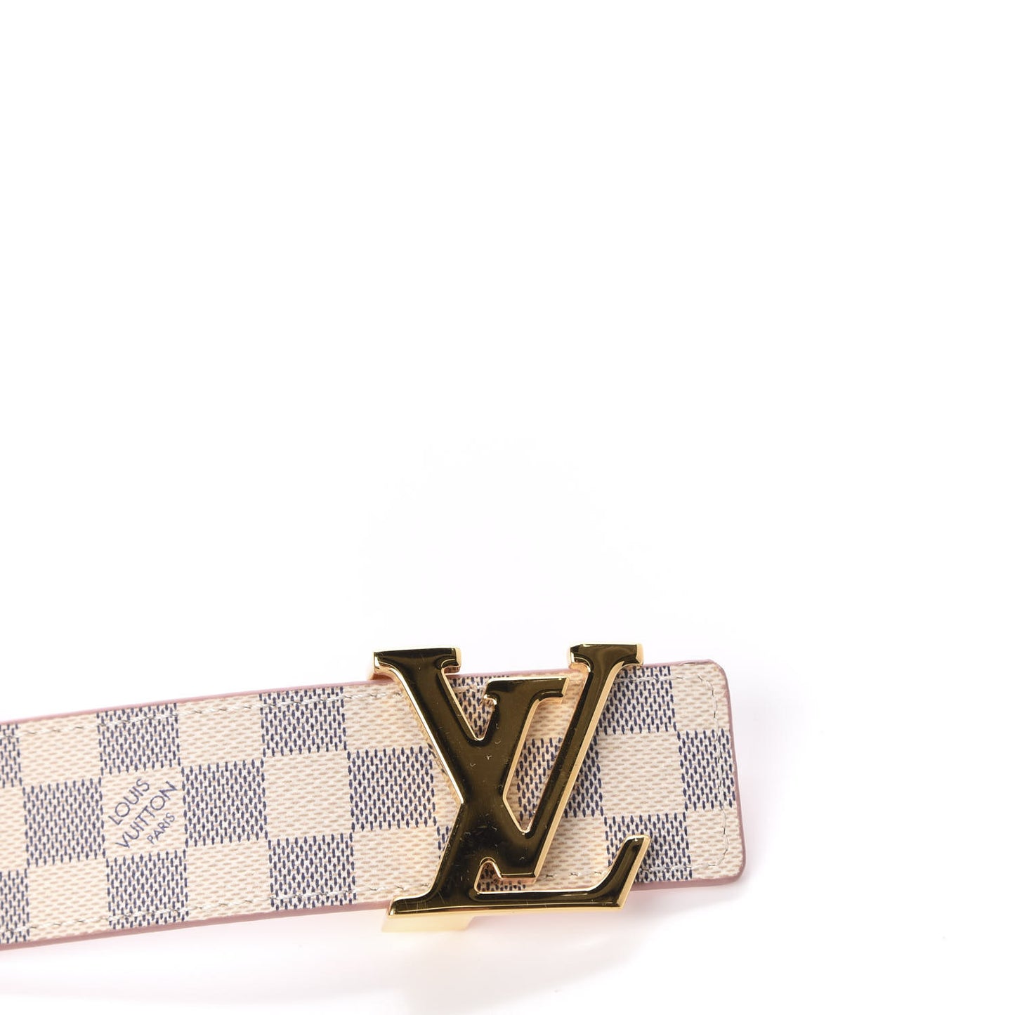 Damier Azur 30mm LV Initiales Reversible Belt 90 36 Pink