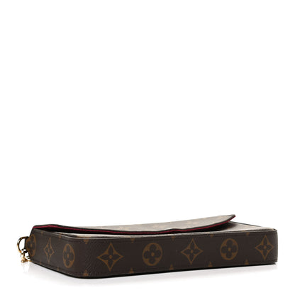Louis Vuitton Monogram Pochette Felicie Chain Wallet Fuchsia 4 of 11