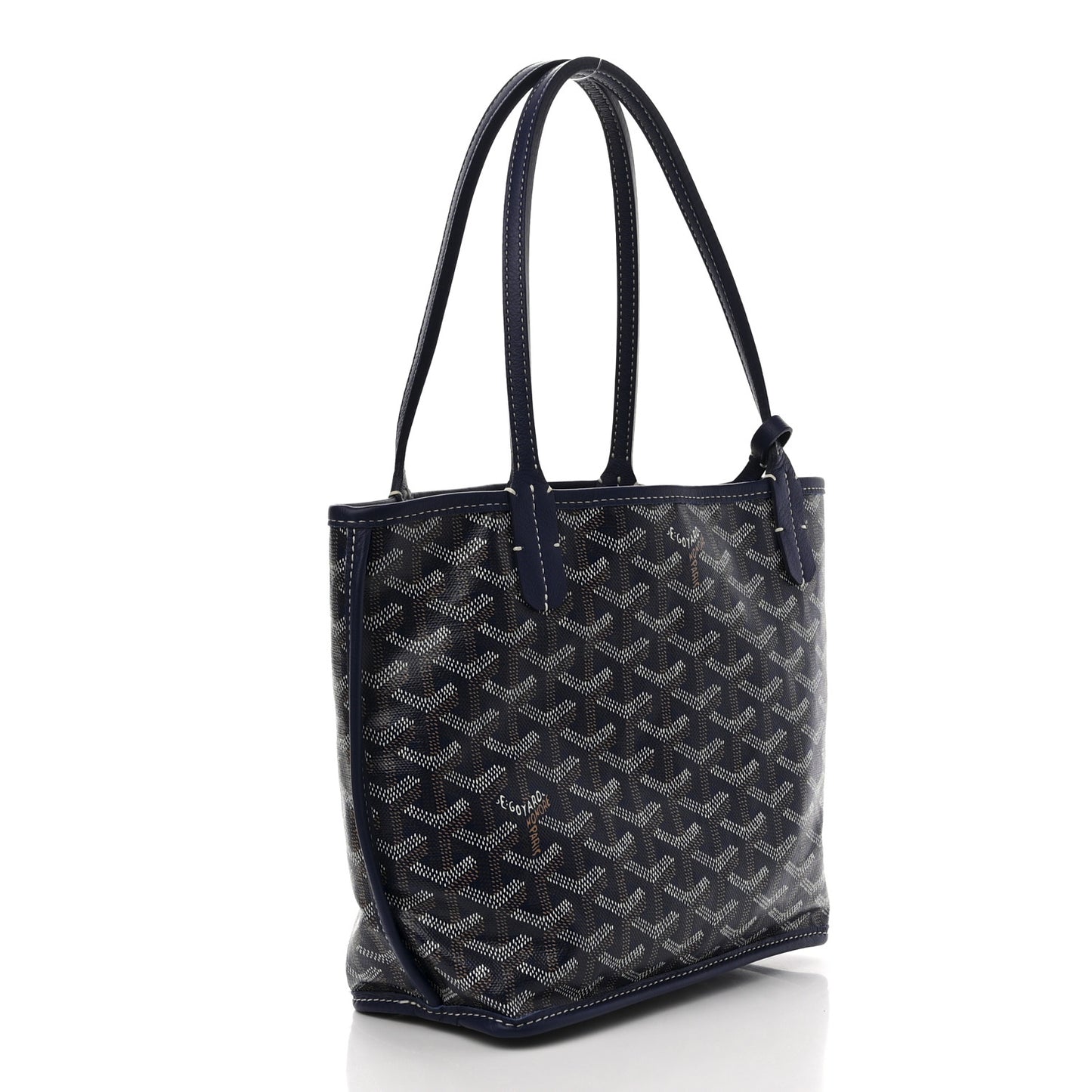 Goyardine Reversible Mini Anjou Navy