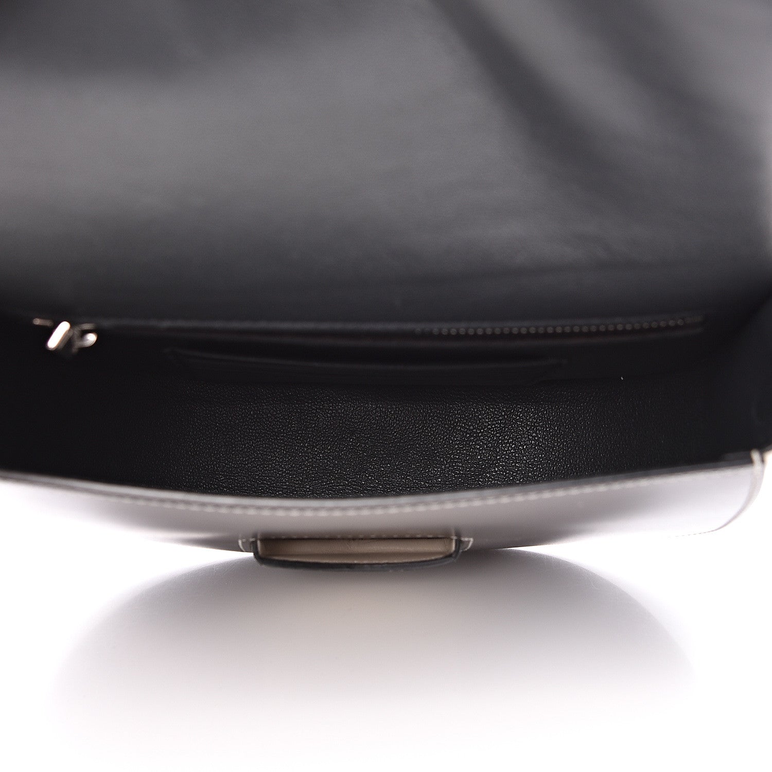 Celine Glazed Calfskin Small Bi-Color Trotteur Dark Grey 5 of 11