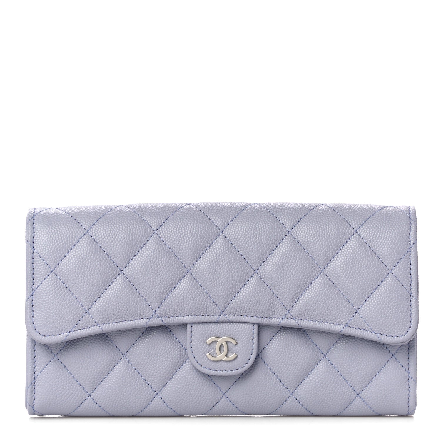 Chanel Caviar Quilted Large Flap Wallet Light Purple 1 of 11