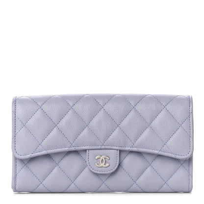 Chanel Caviar Quilted Large Flap Wallet Light Purple 1 of 11