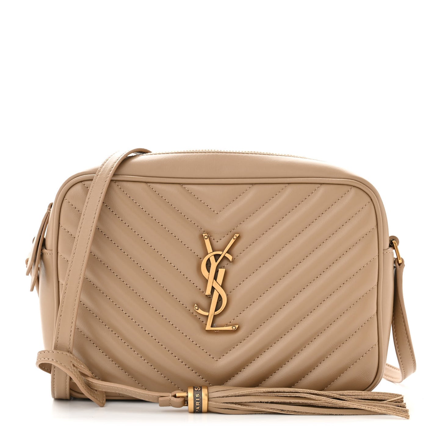 Calfskin Matelasse Monogram Lou Camera Bag Dark Beige
