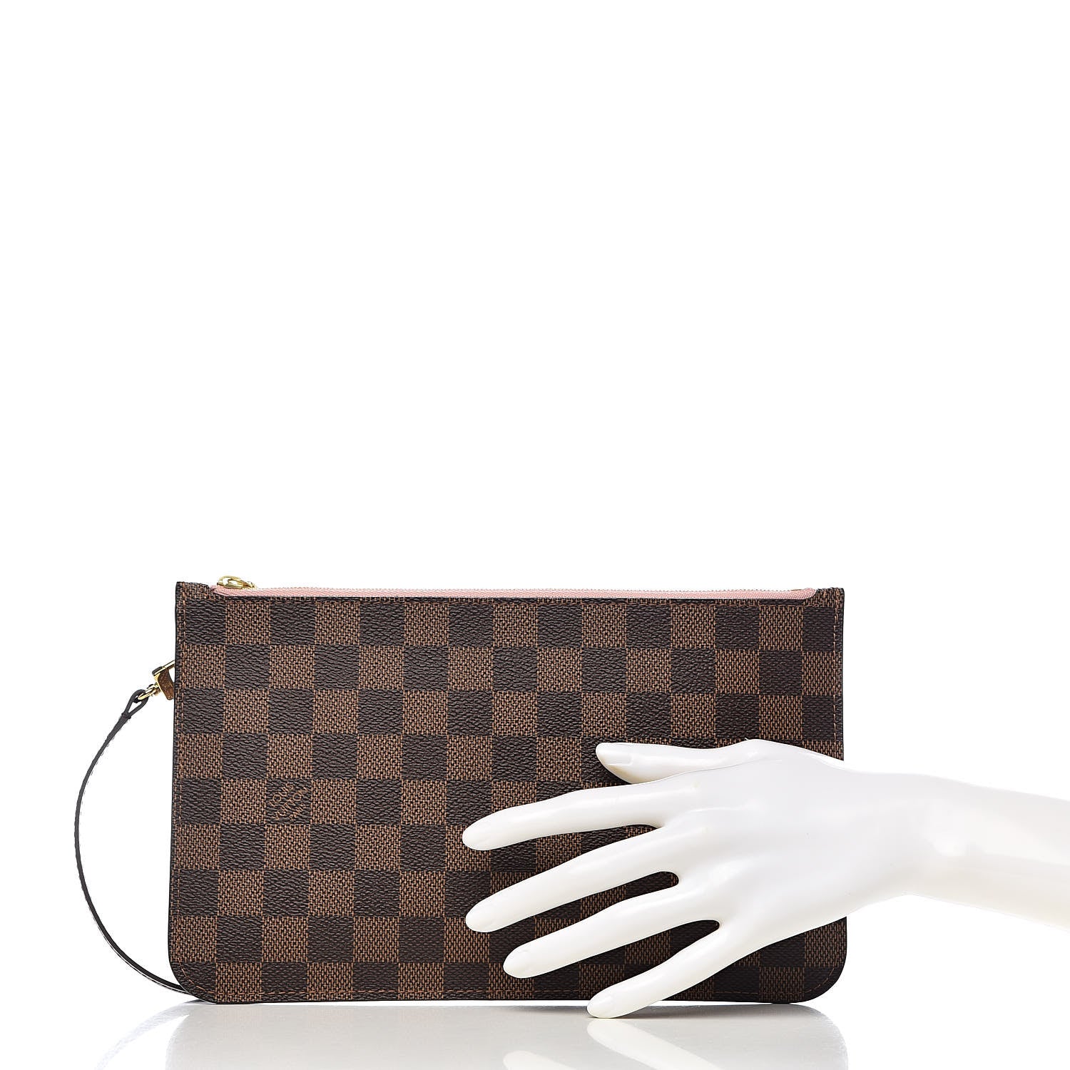 Louis Vuitton Damier Ebene Neverfull MM GM Pochette Rose Ballerine 2 of 8