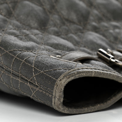 Christian Dior Coated Canvas Cannage Medium Panarea Tote Grey 11 of 17