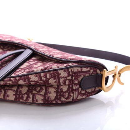 Christian Dior Oblique Saddle Bag Burgundy 9 of 10