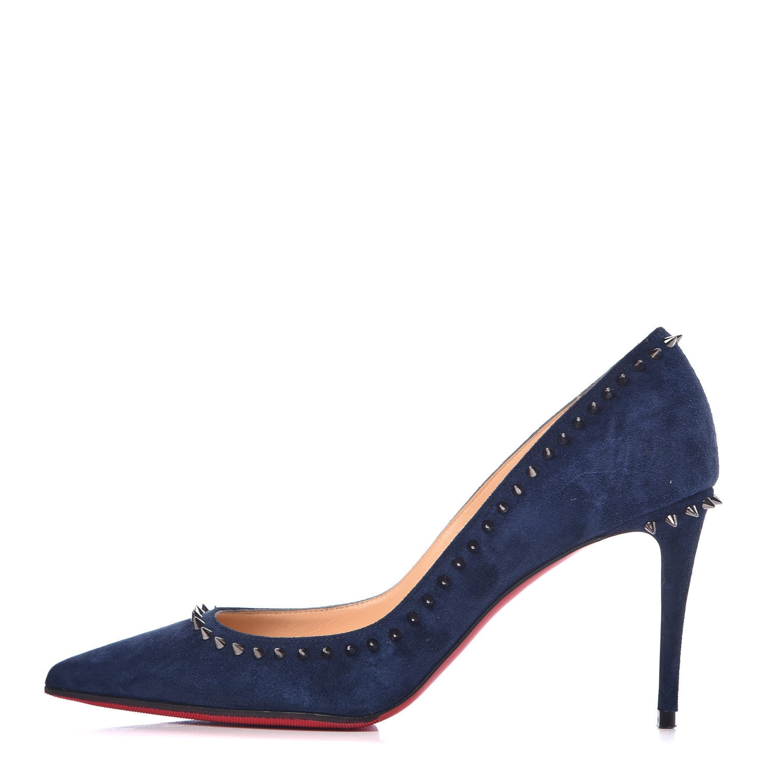 Christian Louboutin Veau Velours Anjalina 85 Pumps 36.5 Marine 1 of 14