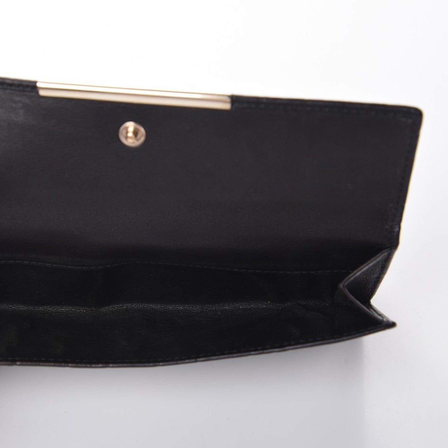 Gucci Guccissima Margaux Calfskin Metal Bar Continental Flap Wallet Black 7 of 9