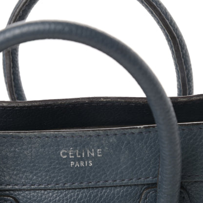 Celine Drummed Calfskin Nano Luggage Orage 15 of 19