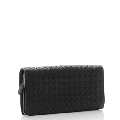 Bottega Veneta Nappa Intrecciato Continental Flap Wallet Nero Black 3 of 9