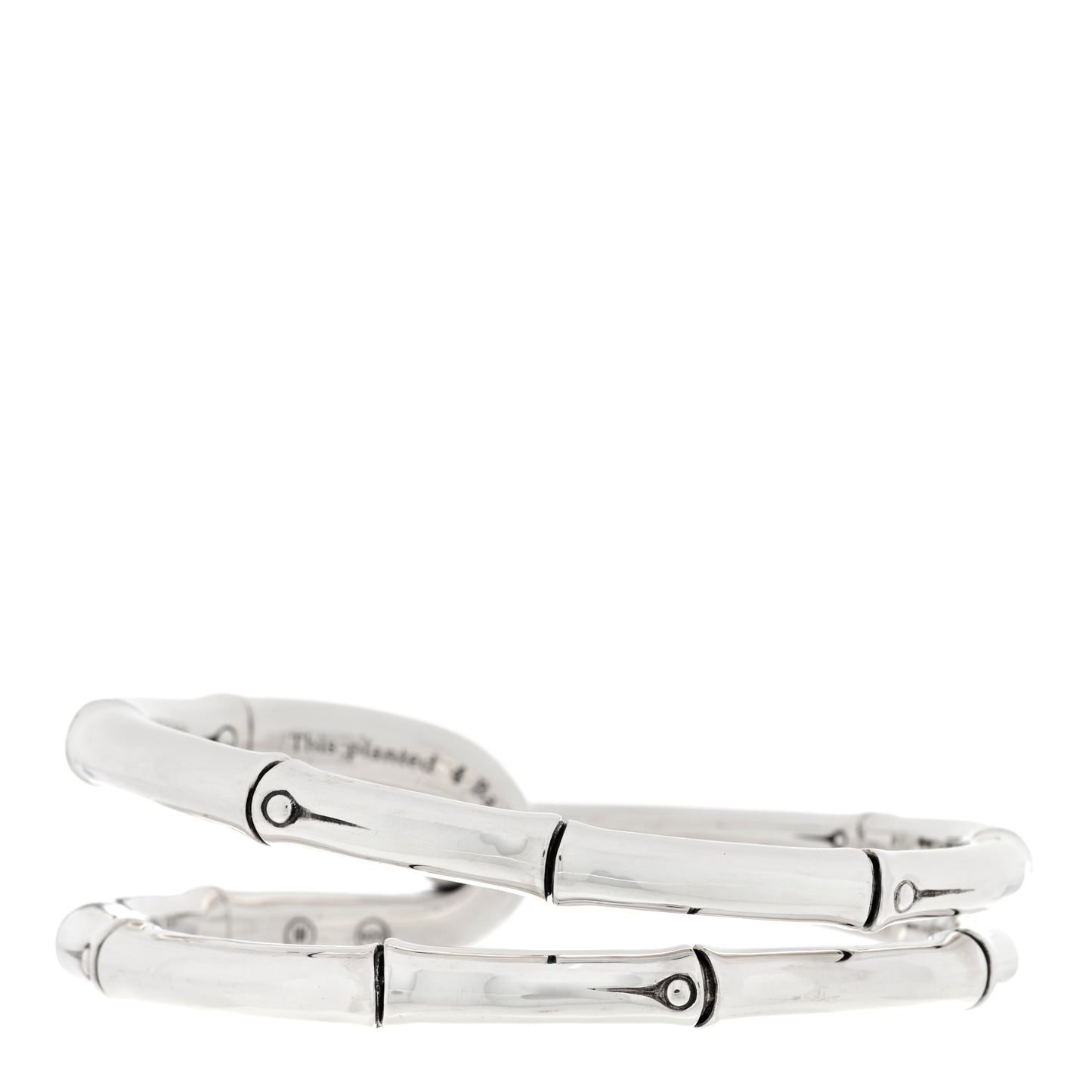 Sterling Silver Bamboo Hook Bracelet