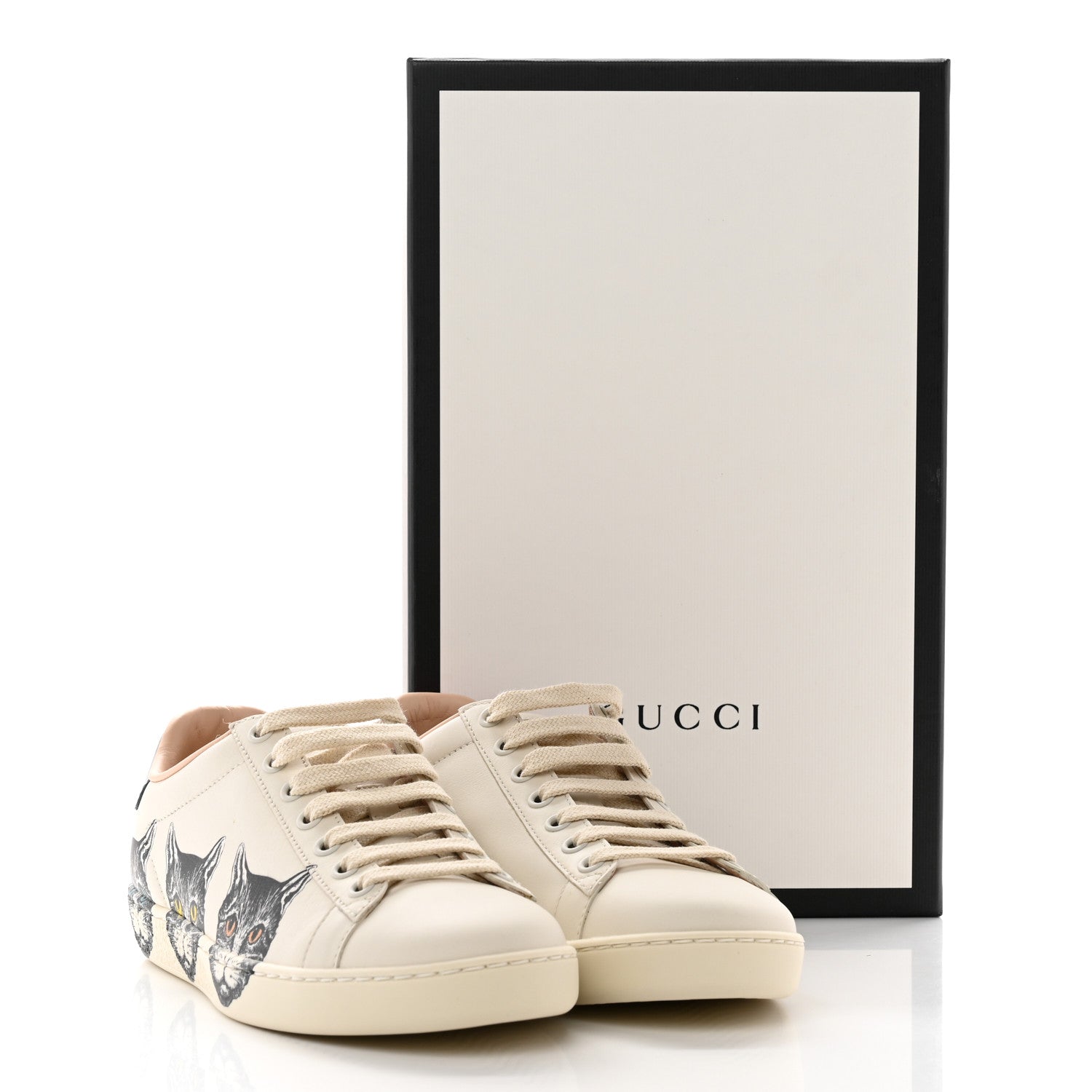 Gucci Calfskin Mystic Cat Print Womens Ace Sneakers 36 White 13 of 13