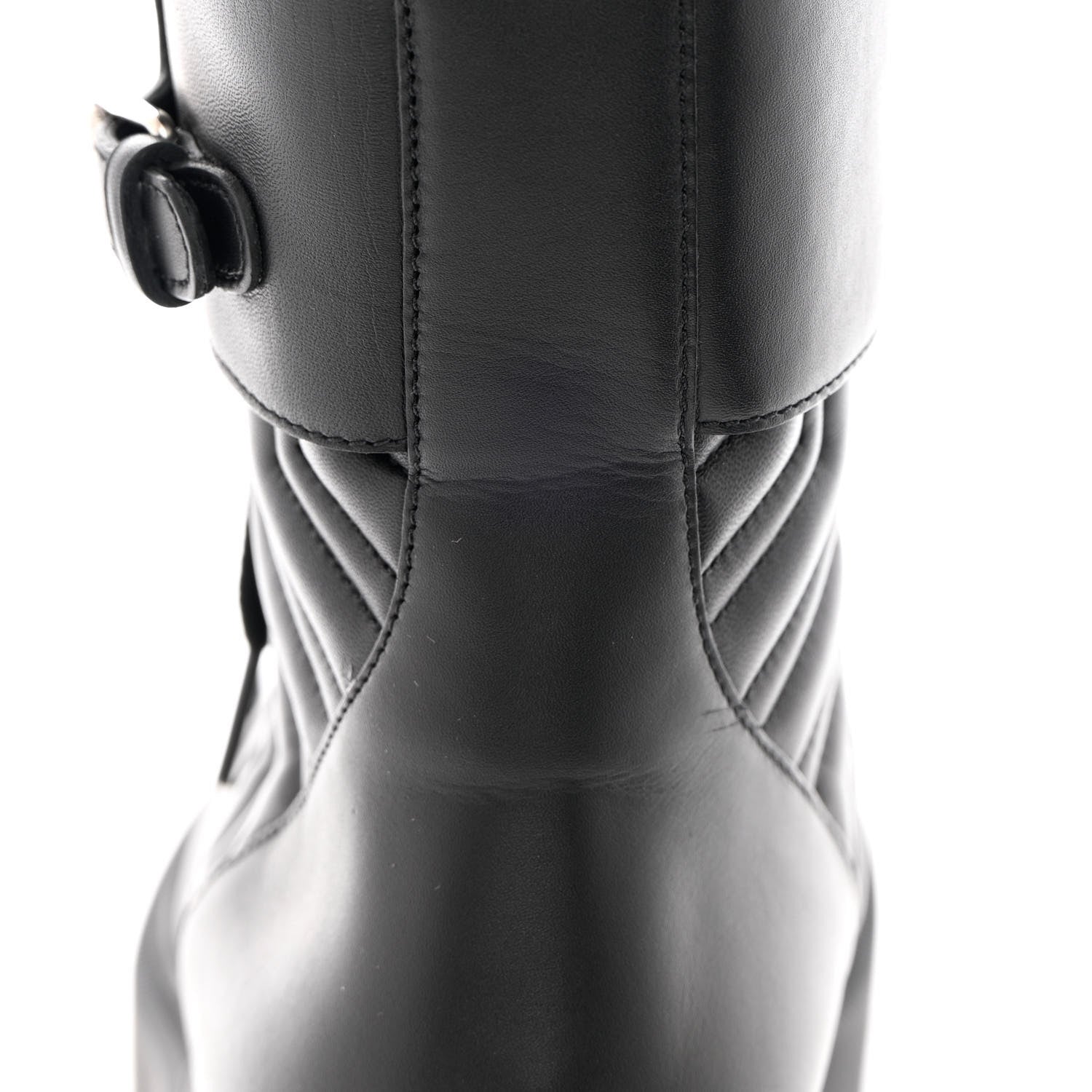 Gucci Nappa Frances GG Matelasse Platform Combat Boots 41 Black 12 of 13