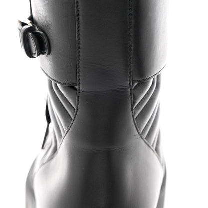 Gucci Nappa Frances GG Matelasse Platform Combat Boots 41 Black 12 of 13
