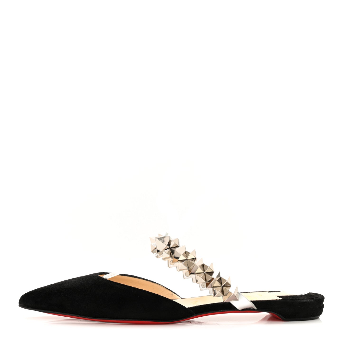 Veau Velours Specchio Planet Choc Flats 37 Black