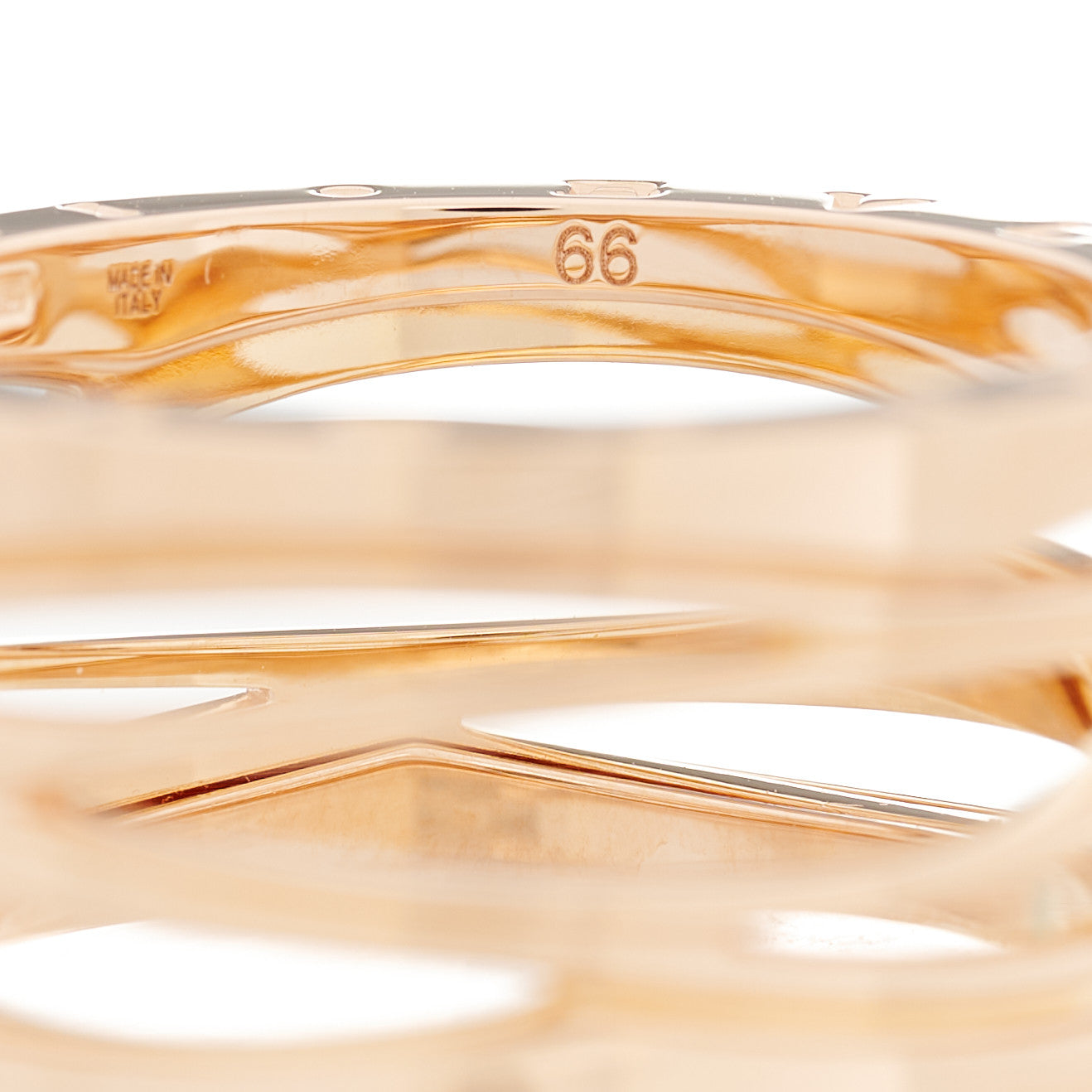 18K Rose Gold B.Zero1 Legend Four-Band Ring 66 11.5