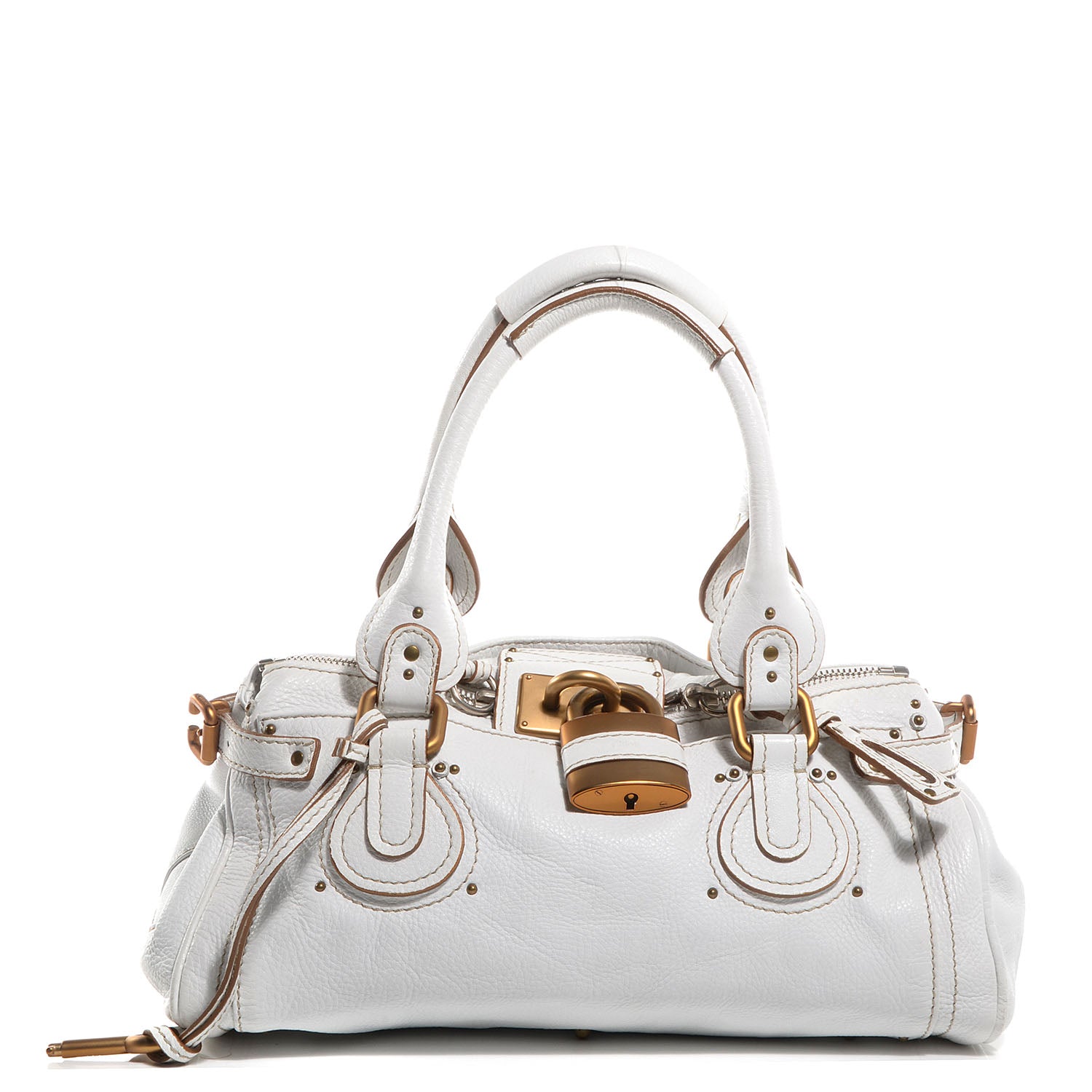 Chloe Leather Medium Paddington White 75876 – FASHIONPHILE