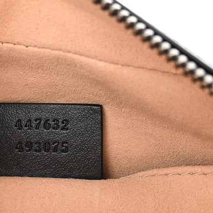 Gucci Calfskin Matelasse Small GG Marmont Chain Shoulder Bag Black 7 of 10