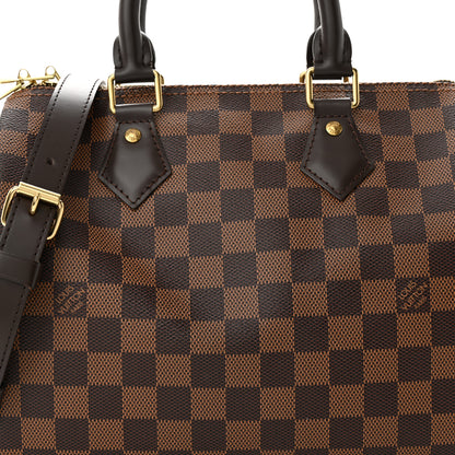 Louis Vuitton Damier Ebene Speedy Bandouliere 25 7 of 9