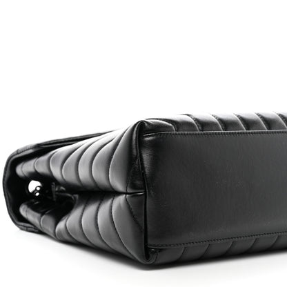 Saint Laurent Calfskin Y Quilted Monogram Monochrome Medium Loulou Chain Satchel Black 10 of 12