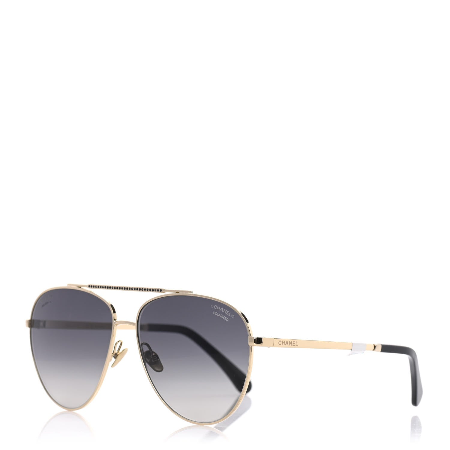 Chanel Metal Aviator Sunglasses 4279-B Gold 1 of 7